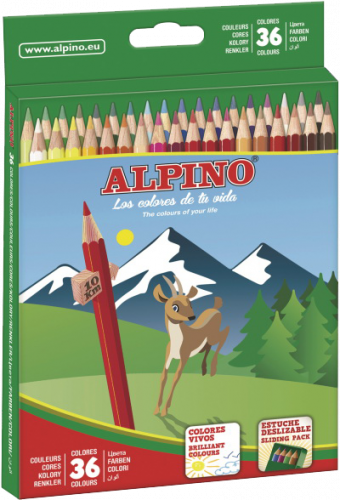 Alpino Lápices de Colores Surtidos Estuche de 36 Unidades Largos Alpino Lápices de Colores Surtidos Estuche de 36 Unidades Largos