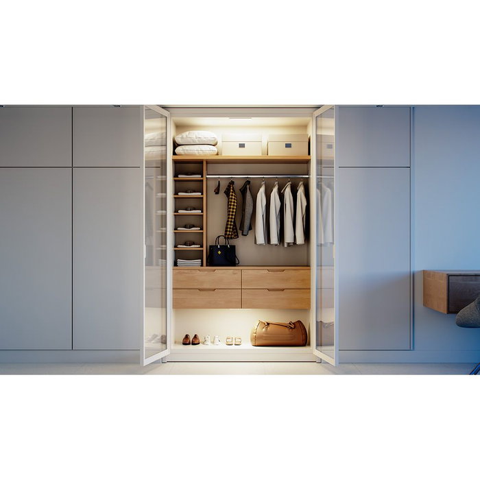 Varta Piloto de Noche con Sensor de Movimiento, LED Blanco Cálido, Recargable USB Tipo C, 24x4x1 cm