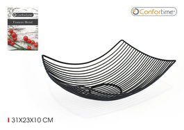 Confortime Frutero Metal Black 31 cm x 23.5 cm x 9.5 cm (12 Unidades)