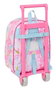 Mochila Escolar con Ruedas Barbie Painterly Rosa Azul cielo 22 x 27 x 10 cm