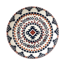 Home Deco Factory Plato Postre Porcelana Mirage, Diámetro 19 cm, Apto Microondas y Lavavajillas, Color Surtido (Granate, Azul, Verde)
