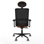 PIQUERAS Y CRESPO Silla de oficina Zulema Naranja y Negro con Mecanismo Sincro/Traslack