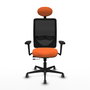 PIQUERAS Y CRESPO Silla de oficina Zulema Naranja y Negro con Mecanismo Sincro/Traslack