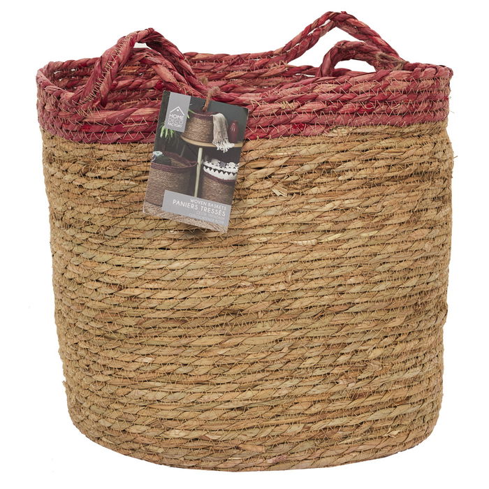 Home Deco Factory Juego de 3 Cestas Trenzadas Bicolo