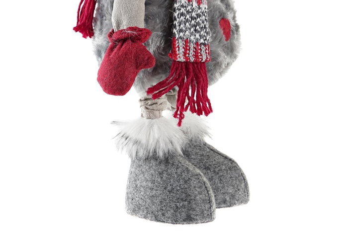 DKD Home Decor Figura Navidad Tradicional Reno Gris Rojo Blanco 14 x 60 x 26 cm Poliester DKD Home Decor Figura Navidad Tradicional Reno Gris Rojo Blanco 14 x 60 x 26 cm Poliester
