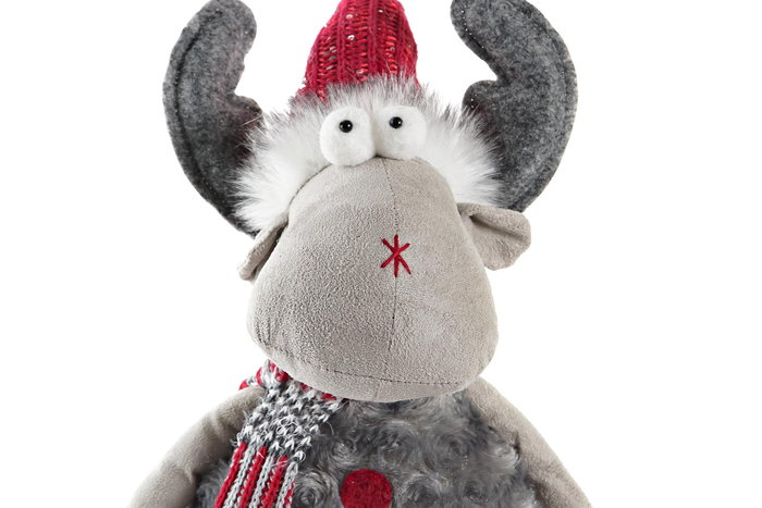 DKD Home Decor Figura Navidad Tradicional Reno Gris Rojo Blanco 14 x 60 x 26 cm Poliester DKD Home Decor Figura Navidad Tradicional Reno Gris Rojo Blanco 14 x 60 x 26 cm Poliester