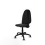 Silla de oficina Algarra con mecanismo Contacto permanente básico tapizada con Similpiel color Gris oscuro. Equipada con Base poliamida negra, Sin brazosy Topes