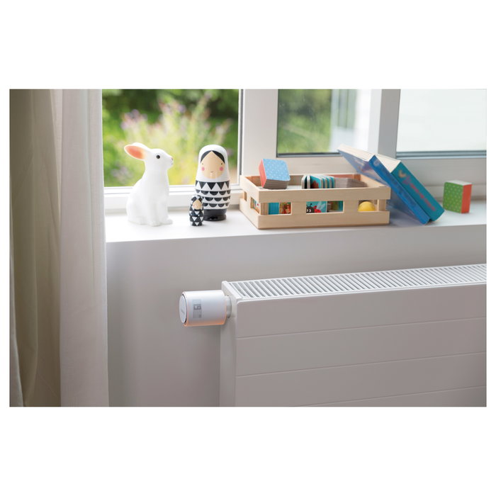 Netatmo NBU-NAV-EU - 3 Termostatos Inteligentes para Radiador, Blanco, Compatible con Apple HomeKit, Alexa y Google Assistant, Inalámbrico, Fácil Instalación