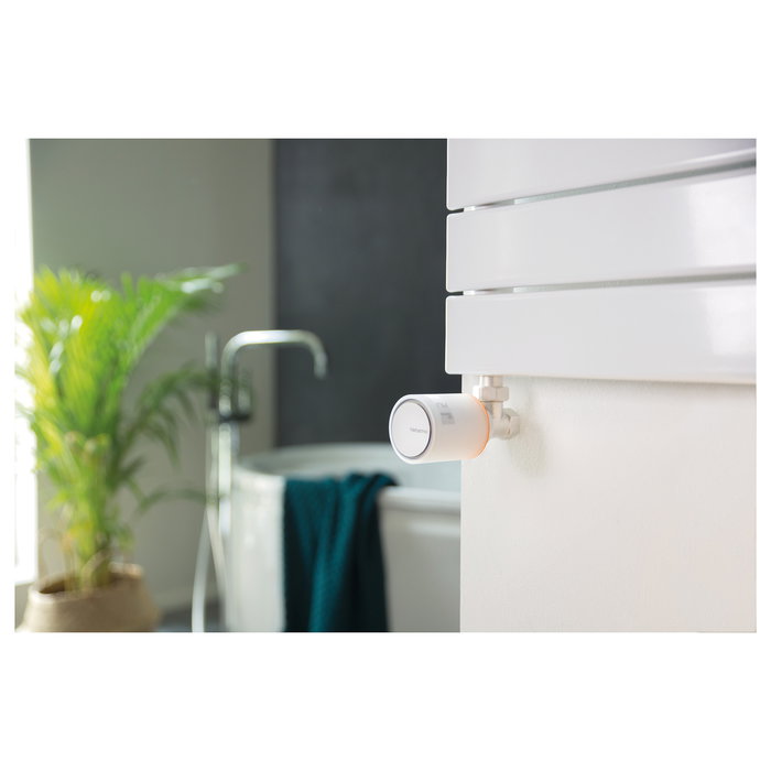 Netatmo NBU-NAV-EU - 3 Termostatos Inteligentes para Radiador, Blanco, Compatible con Apple HomeKit, Alexa y Google Assistant, Inalámbrico, Fácil Instalación