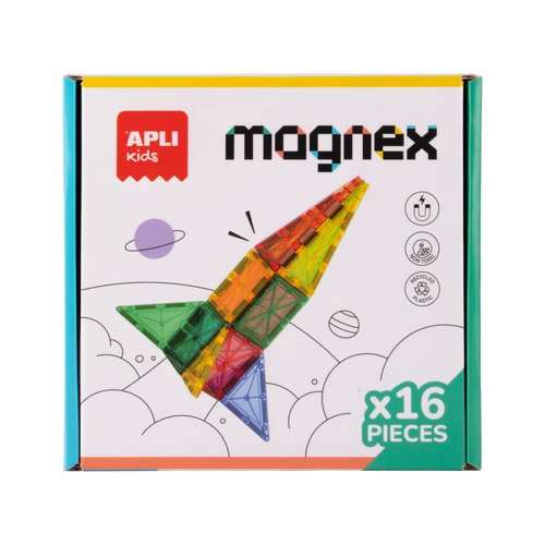 Apli Kids Magnex Juego de Piezas Magnéticas Transparentes