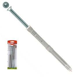FISCHER Taco Nylon T Con Tornillo Cabeza Plana Torx Med. Taco 10-80