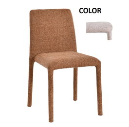 DKD Home Decor Silla de Metal y Poliéster Beige