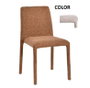 DKD Home Decor Silla de Metal y Poliéster Beige