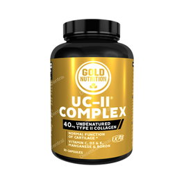 GOLD NUTRITION Colágeno UC II Complex 30 Vcaps con Vitamina D3, K2, C, Manganeso y Boro