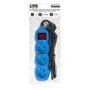 ENTAC Regleta de enchufes ESEG3-1.5-SW-BL con 3 salidas y cable de 1,5 m, Azul