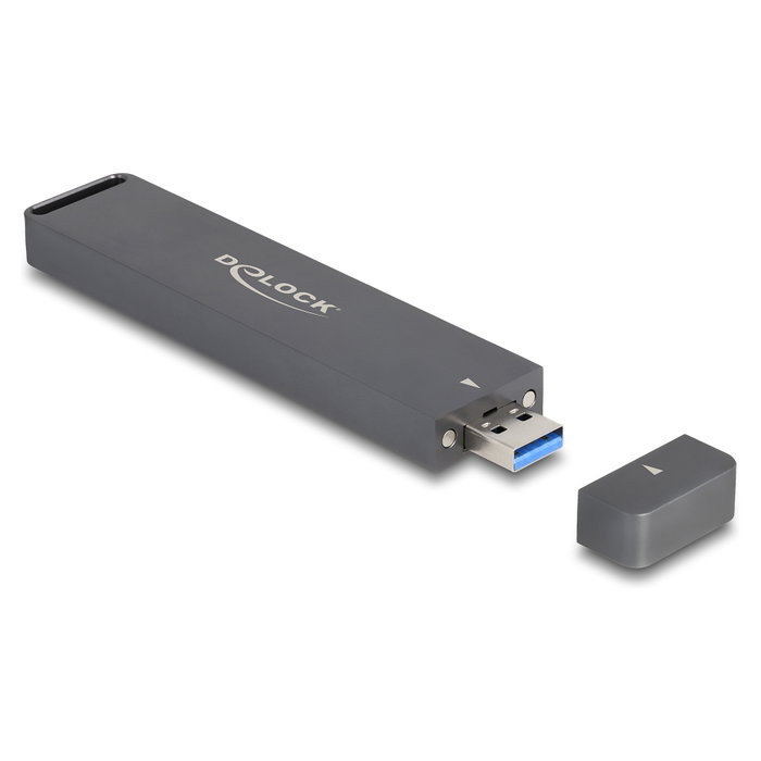 DeLOCK Carcasa Externa para SSD M.2 NVMe PCIe o SATA, con USB 10 Gbps Tipo-A, Aluminio Gris, Realtek RTL9210B, Plug & Play DeLOCK Carcasa Externa para SSD M.2 NVMe PCIe o SATA, con USB 10 Gbps Tipo-A, Aluminio Gris, Realtek RTL9210B, Plug & Play