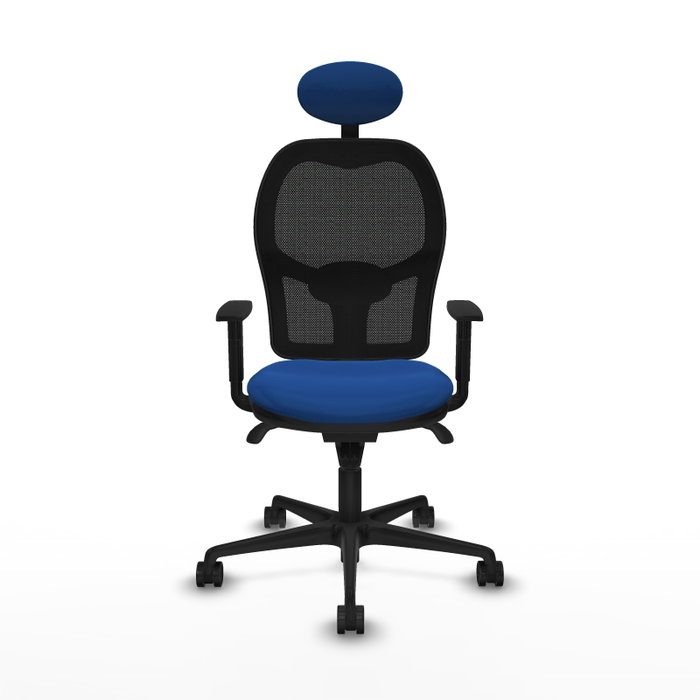 PIQUERAS Y CRESPO Silla de oficina Jorquera con mecanismo sincro, azul y negro PIQUERAS Y CRESPO Silla de oficina Jorquera con mecanismo sincro, azul y negro