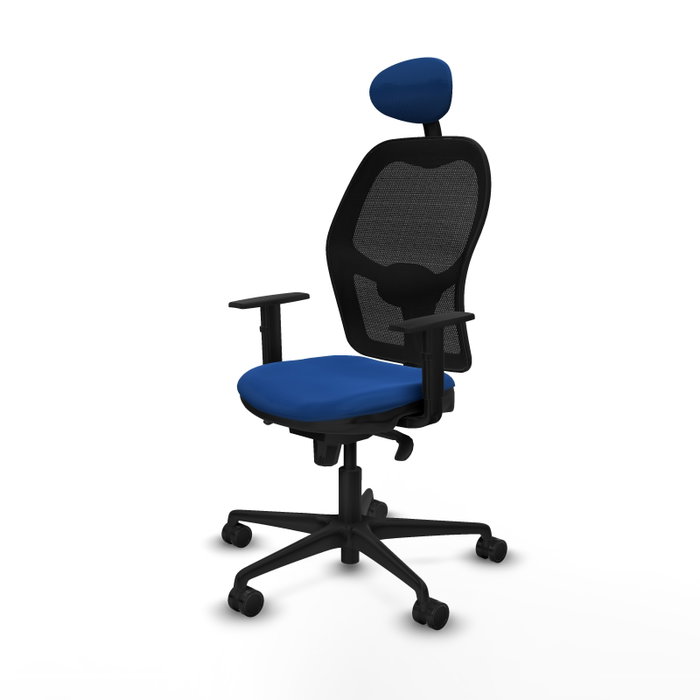 PIQUERAS Y CRESPO Silla de oficina Jorquera con mecanismo sincro, azul y negro PIQUERAS Y CRESPO Silla de oficina Jorquera con mecanismo sincro, azul y negro