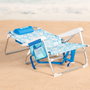 AKTIVE Silla de playa plegable con mochila, cojín y bolsillo 50x54x80cm