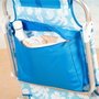 AKTIVE Silla de playa plegable con mochila, cojín y bolsillo 50x54x80cm