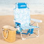 AKTIVE Silla de playa plegable con mochila, cojín y bolsillo 50x54x80cm