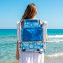 AKTIVE Silla de playa plegable con mochila, cojín y bolsillo 50x54x80cm