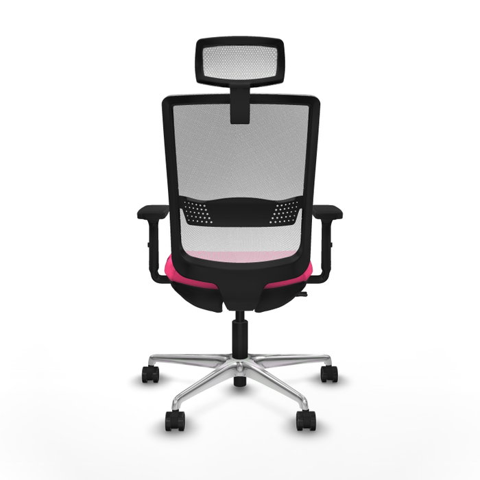 PIQUERAS Y CRESPO Silla de oficina Haches con mecanismo Sincro/Traslack, Rosa y Blanco PIQUERAS Y CRESPO Silla de oficina Haches con mecanismo Sincro/Traslack, Rosa y Blanco