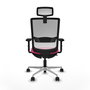 PIQUERAS Y CRESPO Silla de oficina Haches con mecanismo Sincro/Traslack, Rosa y Blanco