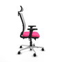 PIQUERAS Y CRESPO Silla de oficina Haches con mecanismo Sincro/Traslack, Rosa y Blanco