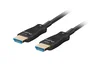Lanberg Cable HDMI 2.1 Óptico (AOC) 20m, 8K 48Gbps 240Hz HDR10+, Conectores Macho Dorados, Modelo CA-HDMI-30FB-0200-BK