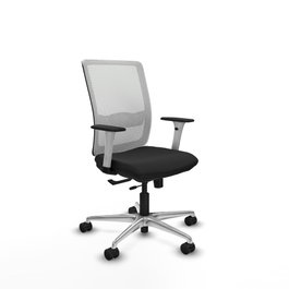 PIQUERAS Y CRESPO Silla de oficina Haches con mecanismo Sincro/Traslack Negro y Blanco