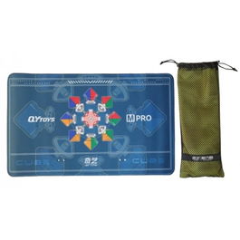 Qiyi Stack Mat Force Awakens - Alfombrilla Oficial de Speedcubing con Bolsa de Transporte y Pestañas para Temporizador, Tapete Antideslizante para Práctica y Competición