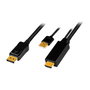 LogiLink Cable HDMI a DisplayPort con USB, 4K/30 Hz, 2 m, negro