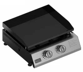 Black+Decker Plancha de gas Bxop4900e con 2 quemadores