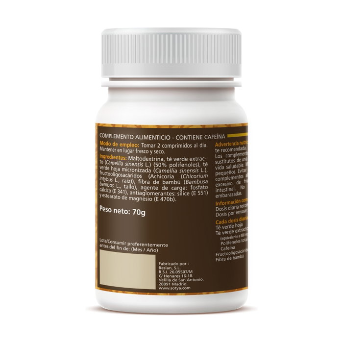 Sotya Té Verde 700mg 100 comprimidos Sotya Té Verde 700mg 100 comprimidos
