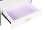 DKD Home Decor Mesita de Noche Moderno Blanco Transparente Cristal y MDF Glass 20 40 x 50 x 45.5 cm