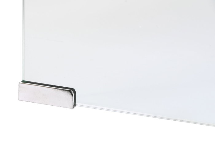 DKD Home Decor Mesita de Noche Moderno Blanco Transparente Cristal y MDF Glass 20 40 x 50 x 45.5 cm