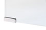 DKD Home Decor Mesita de Noche Moderno Blanco Transparente Cristal y MDF Glass 20 40 x 50 x 45.5 cm