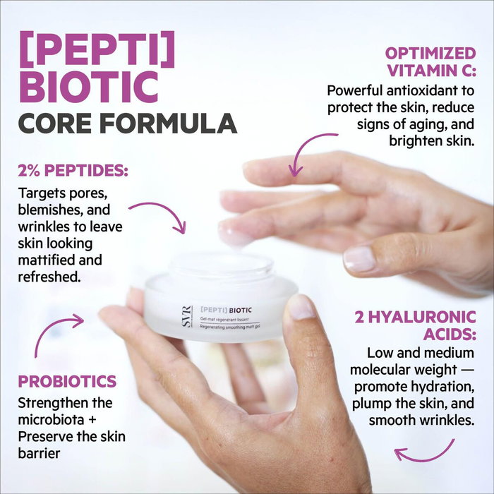 SVR [PEPTI]BIOTIC gel-mat retexturisant lissant 50 ml