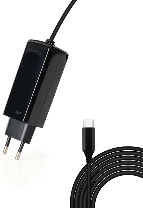 Tooq Cargador de Portátil GaN USB-C PD 90W Negro