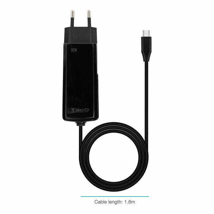 Tooq Cargador de Portátil GaN USB-C PD 90W Negro