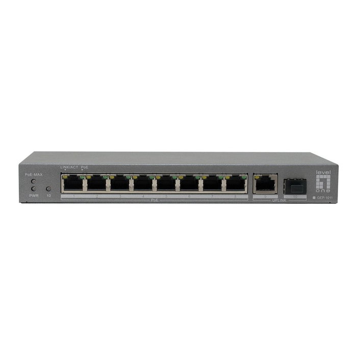 Level One PoE+Switch 8xGE PoE/1xGE/1xSFP 120W Level One PoE+Switch 8xGE PoE/1xGE/1xSFP 120W