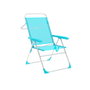 Marbueno Silla Plegable de Aluminio Aguamarina con 5 Posiciones