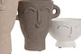 DKD Home Decor Set de 3 Jarrones de Gres Multicolor con Caras