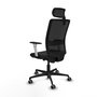 PIQUERAS Y CRESPO Silla de oficina Haches con mecanismo Sincro/Traslack, Negro