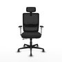 PIQUERAS Y CRESPO Silla de oficina Haches con mecanismo Sincro/Traslack, Negro