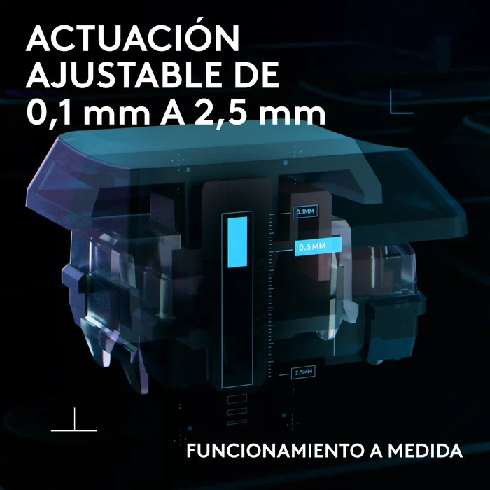 Logitech G515 RAPID TKL Teclado Gaming Tenkeyless Inalámbrico con Interruptores Analógicos Magnéticos RGB Español, 935