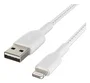 Belkin CAA002BT1MWH Cable Lightning a USB A de 1 m Blanco - Certificado MFi para iPhone, iPad y más (Blanco)