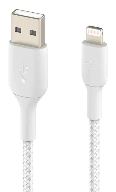 Belkin CAA002BT1MWH Cable Lightning a USB A de 1 m Blanco - Certificado MFi para iPhone, iPad y más (Blanco)