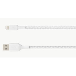 Belkin Cable Lightning a USB-A Trenzado Boost Charge CAA002BT1MWH - 1m Blanco - Certificado MFi